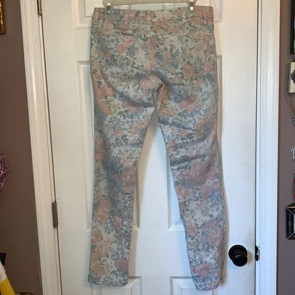 Delia floral skinny stretchy jeans size 9/10 - Picture 3 of 12
